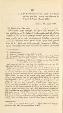 XLI. De Gouverneur-Generaal Antonio van Diemen en Rade van Indie, aan de Bewindhebbers der Gen. O. I. Comp. (Heeren XVII). Batavia, 13 January 1643