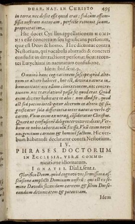 IV. Phrases Doctorum In Ecclesia, Verae Communicatione idiomarum