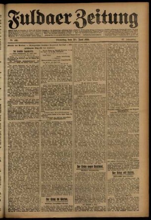Ausgabe vom Dienstag, den 20. Juni 1916.