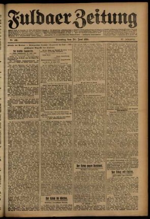 Ausgabe vom Dienstag, den 20. Juni 1916.