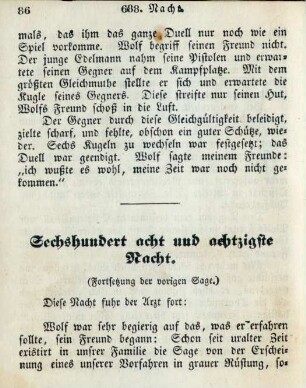 Sechshundert acht und achtzigste Nacht