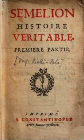 Semelion : Histoire Veritable
