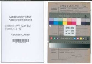Entnazifizierung Anton Hartmann , geb. 13.12.1903 (Anstreicher)
