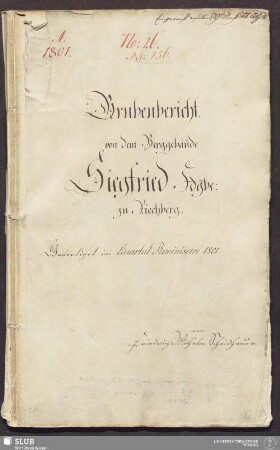 Grubenbericht von dem Berggebäude Siegfried Fdgbe: zu Riechberg - 17.6353 4.