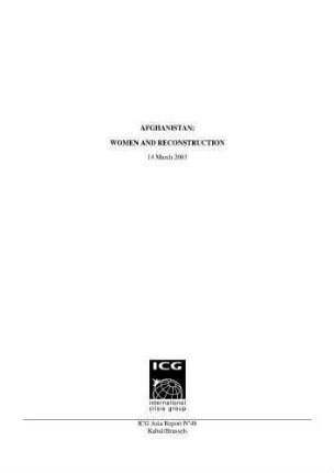 Afghanistan : women and reconstruction