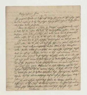 Brief von Georg Franz Burkhard Kloss an Joseph Heller