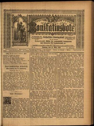 Erste Ausgabe vom Sonntag, den 27. März 1910.