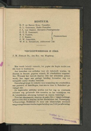 Bestuur.