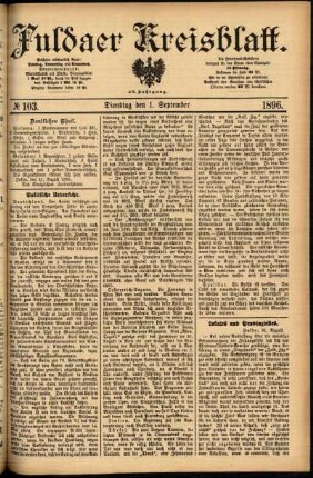 Ausgabe vom Dienstag, den 01. September 1896.