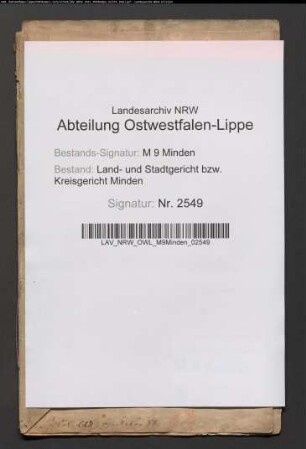 Ablösungsrezeß zwischen Regierungsassessor von Oheimb (Gut Holzhausen) und Friedrich Wilhelm Remmert Nr. 95 zu Petershagen sowie Kolon Fehling Nr. 26 und Witwe Traue Nr. 34 zu Eldagsen.