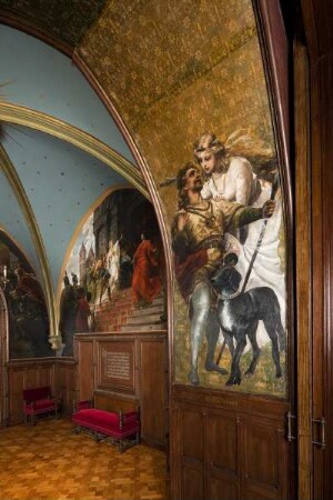 Nibelungenszenen — Abschied Siegfrieds von Chriemhilde nach der Verschwörung Gunthers und Hagens zu seiner Ermordung