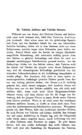 XI. Valerius Aedituus und Valerius Soranus