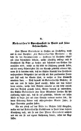 Robertson's Sprachanstalt in Paris und seine Lehrmethode