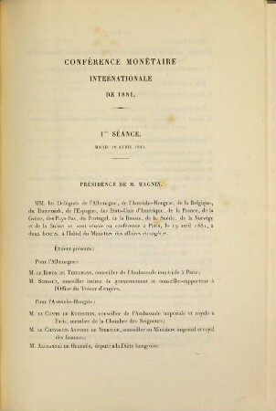 Procès-Verbaux : Conférence monétaire internationale. 1 = 56