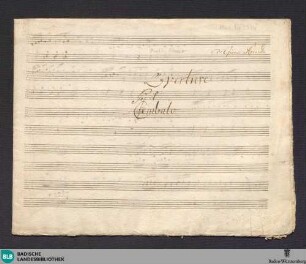 Armida abbandonata. Excerpts. Arr - Don Mus.Ms. 2734 : cemb