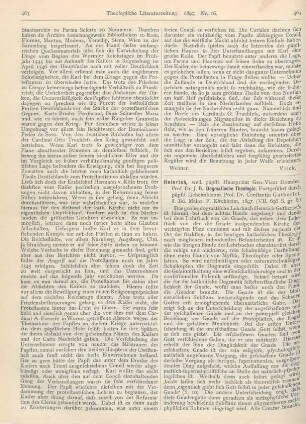 464-465 [Rezension] Heinrich, J. B., Dogmatische Theologie. Fortgeführt durch Constantin Gutberlet