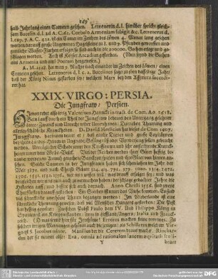 XXIX. Virgo: Persia. Die Jungfraw: Persien