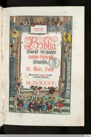 BJblia, Das ist, die gantze heilige Schrifft Deudsch