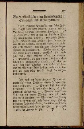 Wahre Geschichte einer kleinen deutschen Princeßin und ihres Bruders