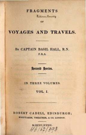 Fragments of voyages and travels, Ser. 2. Vol. 1