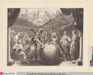 [Allegorie auf den Zustand Frankreichs; Hercules smeedt het gespleten Franse Rijk tot een eenheid]