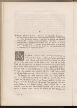 V. [Ankündigung Holbeins in England.]