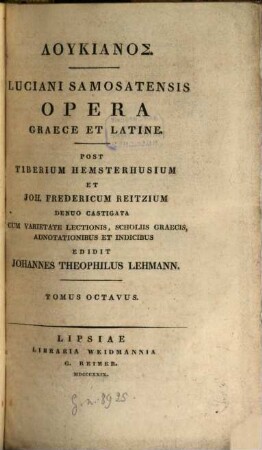 Lukianos, 8. Adversus indoctum et libros multos ementem [u.a.]