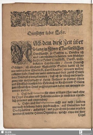Günstiger lieber Leser... [Vorwort von Christoph Kittel]