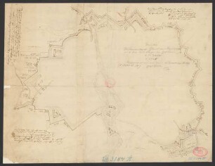 [Plan der Aussenwerke und Glacis von Hannover mit den dort liegenden Gärten]