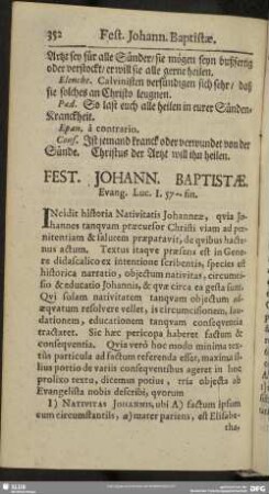 Fest. Johann. Baptistae. Evang. Luc. 57-fin.