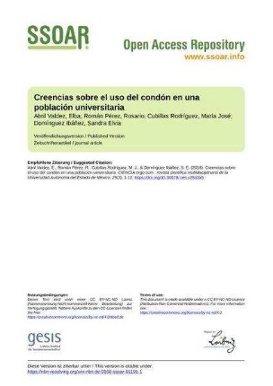 Creencias sobre el uso del condón en una población universitaria