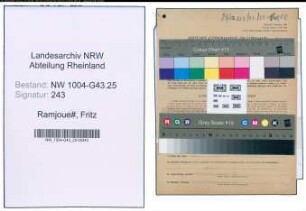 Entnazifizierung Fritz Ramjoue# , geb. 07.06.1902 (Geschaeftsfuehrer)