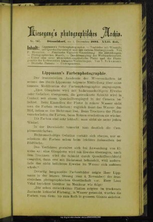 Lippmann's Farbenphotographie