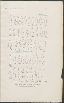 Plate 4. - Arrowheads of different forms. Fayum, Egypt.