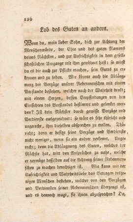 Lob des Guten an andern