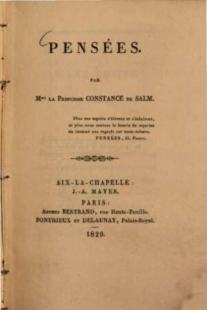 Pensées