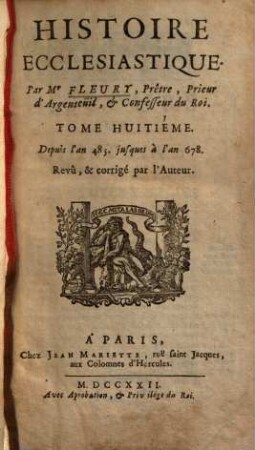 Histoire ecclesiastique, 8. Depuis l'an 483. jusques à l'an 678