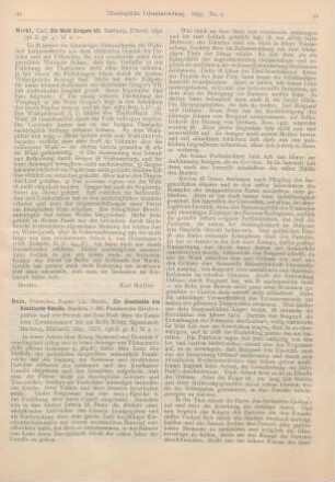 49-52 [Rezension] Bess, Bernh., Zur Geschichte des Konstanzer Konzils. Studien. 1. Bd. Frankreichs Kirchenpolitik und der Prozeß des Jean Petit über die Lehre vom Tyrannenmord bis zur Reife König Sigismunds