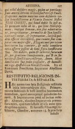 197-206, Restitutio Religionis Interturbata & Reparata.