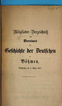 Jahresbericht des Vereins für Geschichte der Deutschen in Böhmen. 5. 1866/67