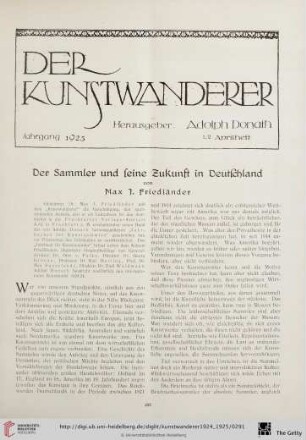 6/7: Der Sammler und seine Zukunft in Deutschland