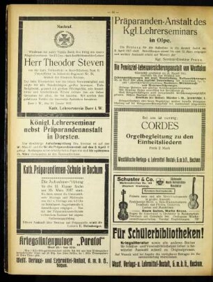Nachruf : [Herr Theodor Steven]