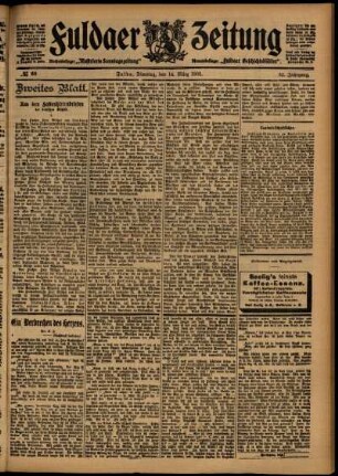 Zweite Ausgabe vom Dienstag, den 14. März 1905.
