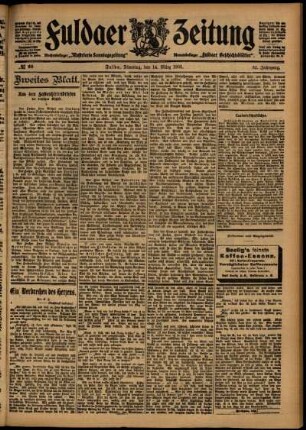 Zweite Ausgabe vom Dienstag, den 14. März 1905.