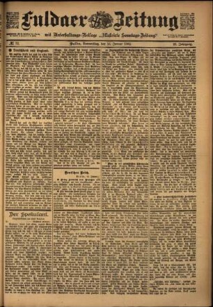 Ausgabe vom Donnerstag, den 16. Januar 1902.