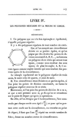 Livre IV. Les Polygones Réguliers Et La Mesure Du Cercle.