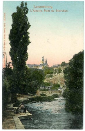 Luxemburg. L 'Alzette Pont de Stierchen