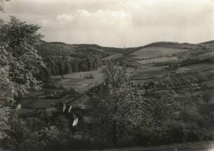 Blick vom Abhang des Hochsteins bei Berggießhübel das Gottleubatal aufwärts