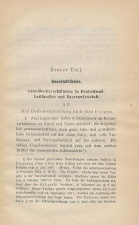Erster Teil. Geschichtliches.