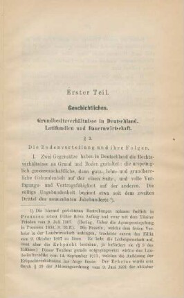 Erster Teil. Geschichtliches.
